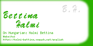 bettina halmi business card